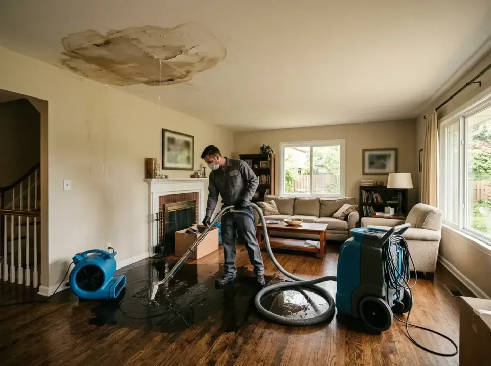 attic-pipe-burst-ceiling-drip-008 — frequently asked questions, Water Damage Restoration & Carpet Care in Montgomery, IL